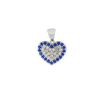 Pendente con zirconi blue