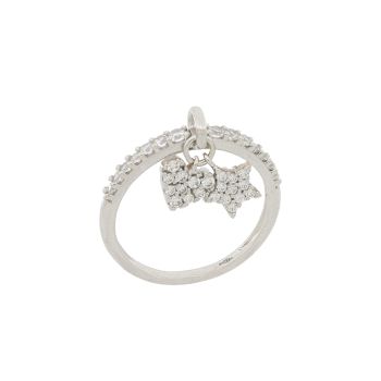 Star and heart charm ring