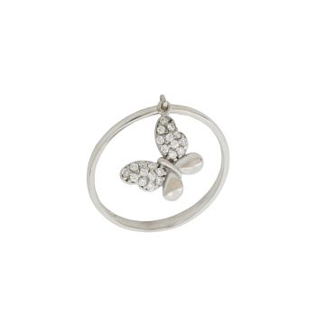 Butterfly charm ring