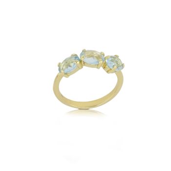 Anello con pietre gialle