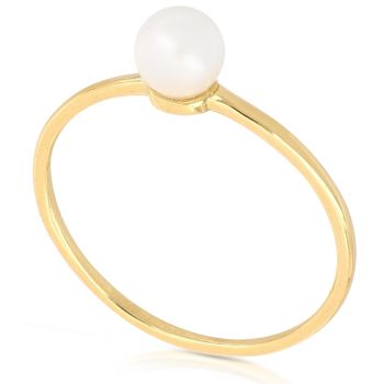 Anello oro giallo con perla