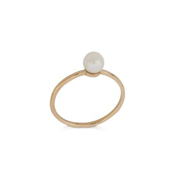 Anello oro rosa con perla