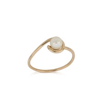 Anello oro rosa con perla