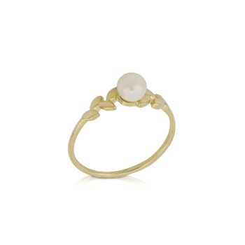 Anello oro giallo con perla