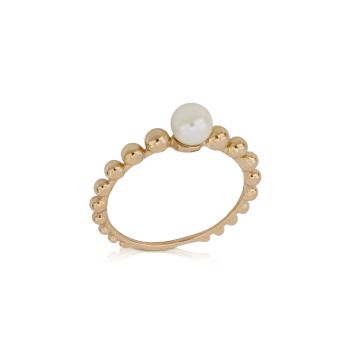 Anello oro rosa con perla