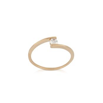 Anello Contrarie' in oro Rosa