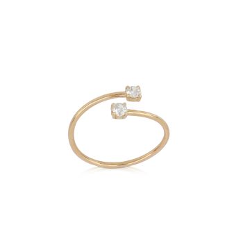 Anello Contrarie' in oro Rosa