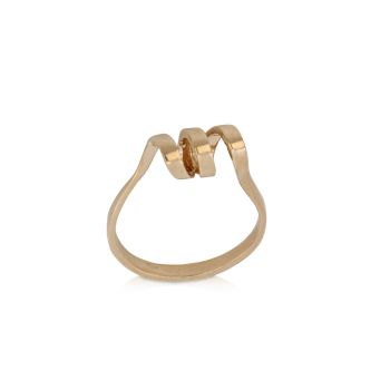 Anello swirl orizzontale rosa