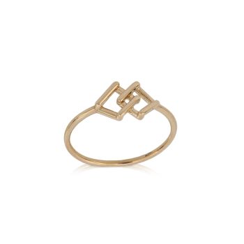Anello con rombi rosa