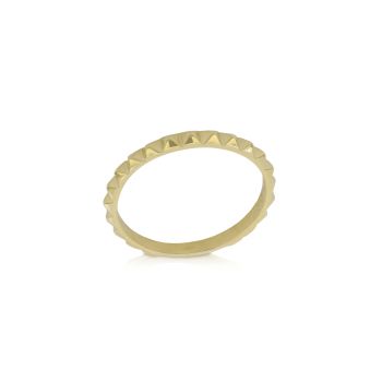 Anello con borchie giallo