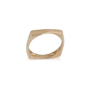 Anello squadrato rosa