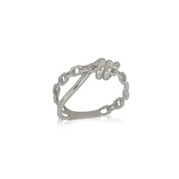 Knot ring white