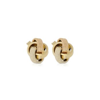 Two tone knot earrings