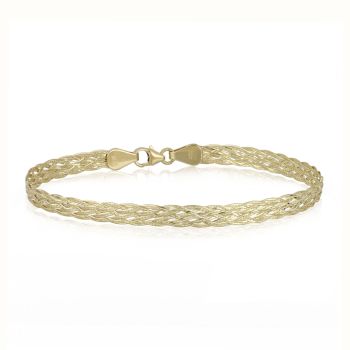 Bracciale treccia oro giallo