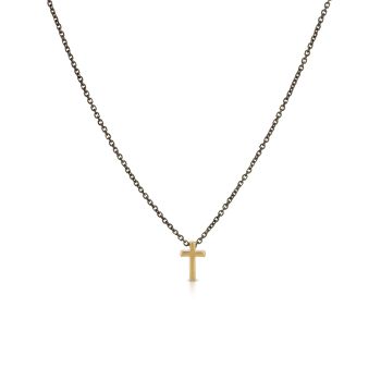 Black and yellow Cross necklace