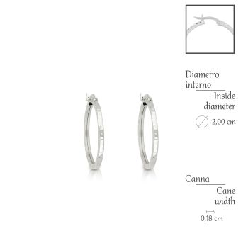 Diamond cutted hoops 3rd size