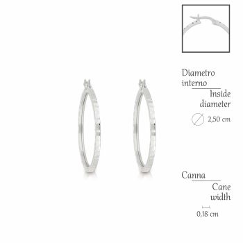 Diamond cutted hoops 4th size