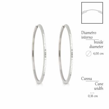 Diamond cutted hoops 6th size