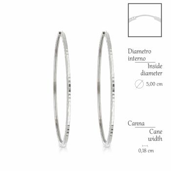 Diamond cutted hoops 7th size