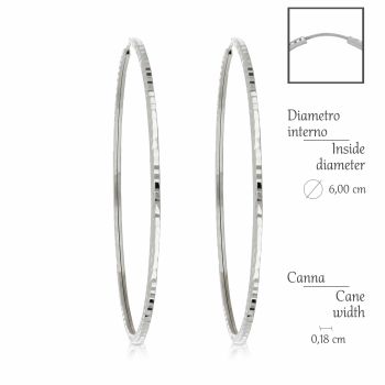 Diamond cutted hoops 8th size