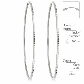 Diamond cutted hoops 9th size