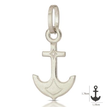 Pendente Ancora bianco mis.2