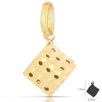 Pendente dado diamantato