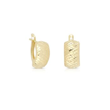 Stamped leaverback earrings