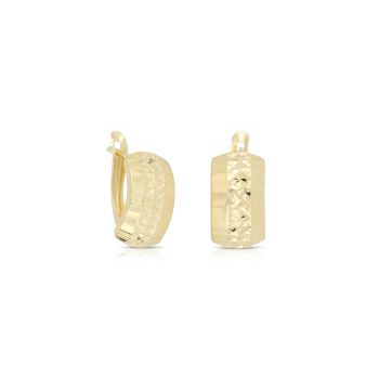 Stamped leaverback earrings