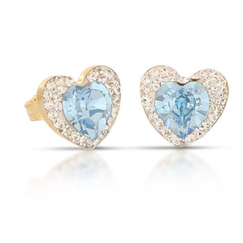 Orecchini cuore azzurro