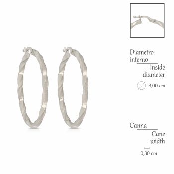 Twisted hollow stamped cane hoops