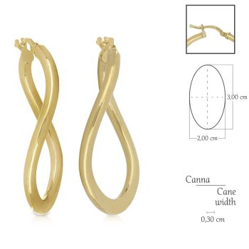 Hollow stamped Oval cane hoops