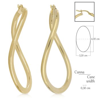 Hollow stamped Oval cane hoops