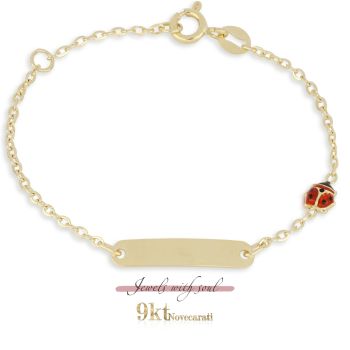 Bracciale 9kt con coccinella