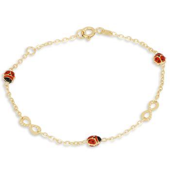 Bracciale con coccinelle
