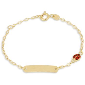Bracciale targa e coccinella