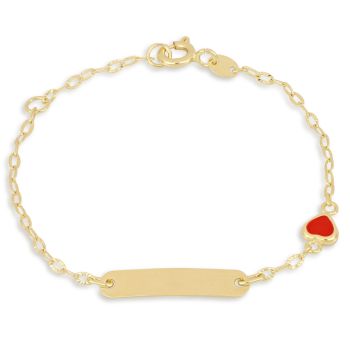 Bracciale targa e cuore