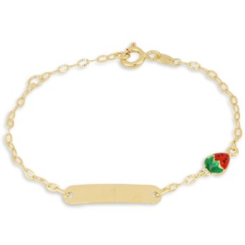 Bracciale targa e fragola
