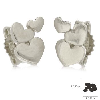 3 hearts earrings