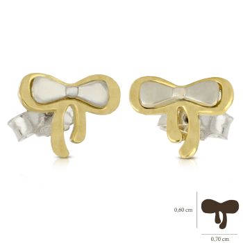 2 color bow earrings