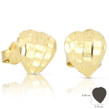 Orecchini cuore diamantati