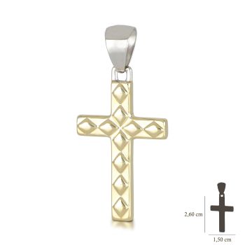Croce bicolore scatolata