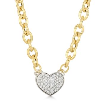 Girocollo cuore a pave'