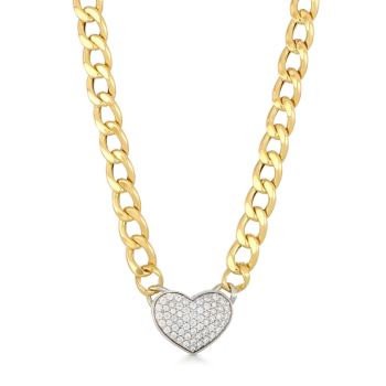 Girocollo cuore a pave'
