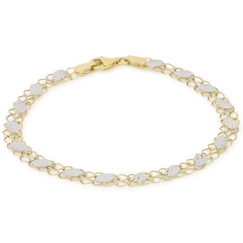 Bracciale bicolore a lastra