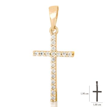 Croce Gialla con zirconi