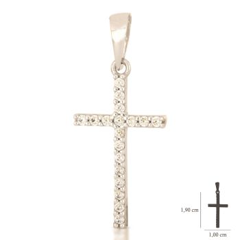 Croce bianca con zirconi