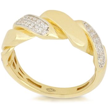 Anello 3D con zirconi