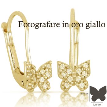 Orecchini a forma di farfalla