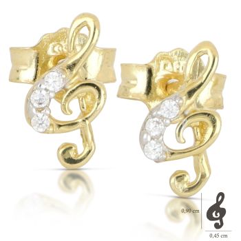 Treble clef shaped earrings